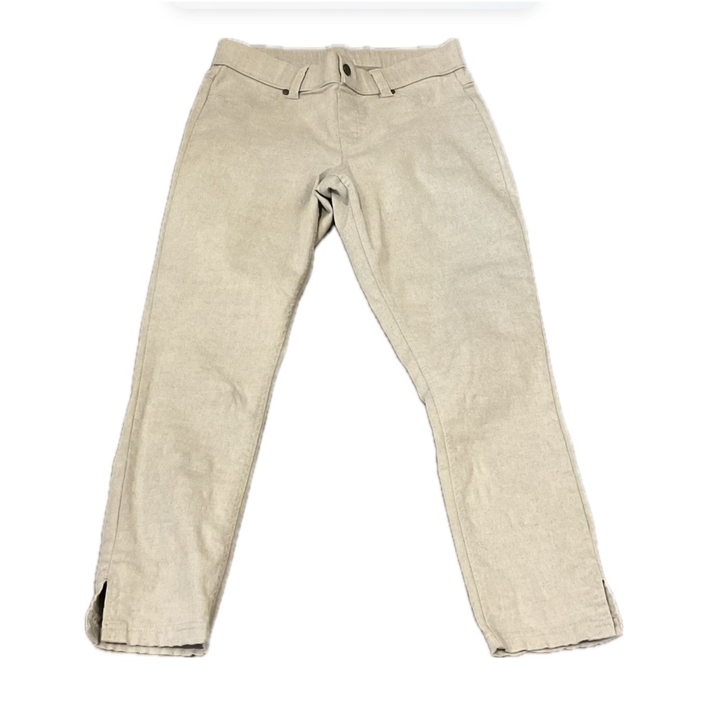HUE Stone Pull on Ankle pant with ankle slits .